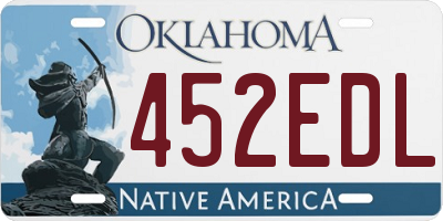 OK license plate 452EDL