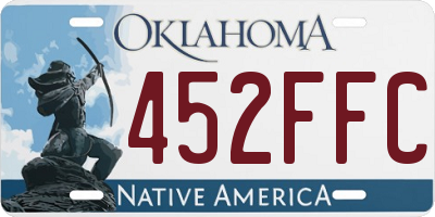 OK license plate 452FFC