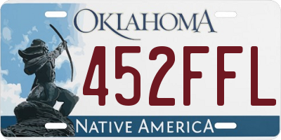 OK license plate 452FFL