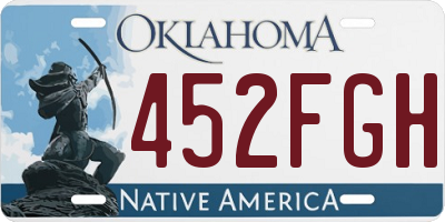 OK license plate 452FGH