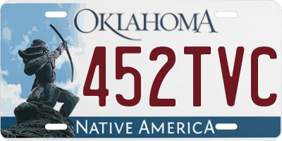 OK license plate 452TVC