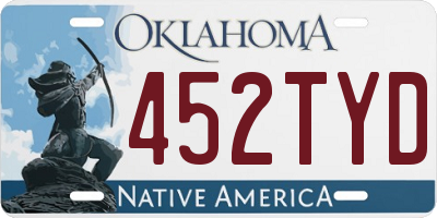 OK license plate 452TYD