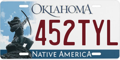 OK license plate 452TYL