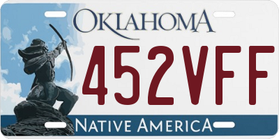OK license plate 452VFF