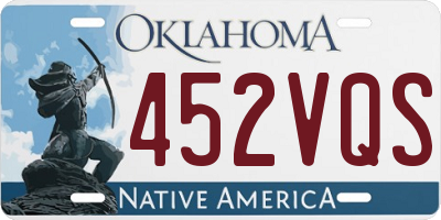 OK license plate 452VQS