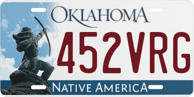 OK license plate 452VRG