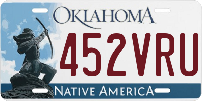 OK license plate 452VRU