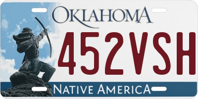 OK license plate 452VSH