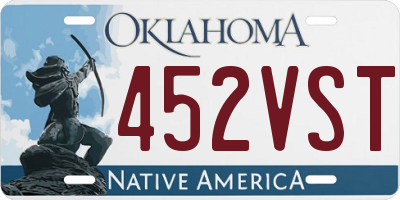 OK license plate 452VST