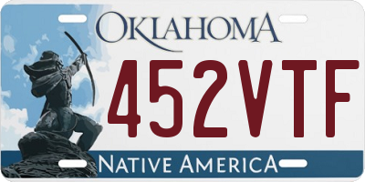 OK license plate 452VTF