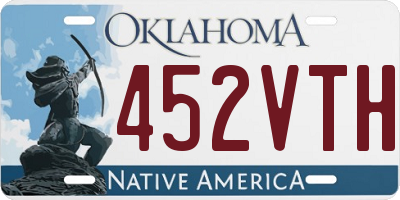 OK license plate 452VTH