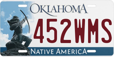OK license plate 452WMS