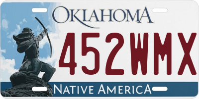 OK license plate 452WMX