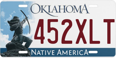 OK license plate 452XLT