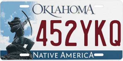 OK license plate 452YKQ