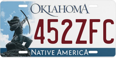 OK license plate 452ZFC