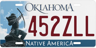 OK license plate 452ZLL