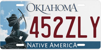 OK license plate 452ZLY