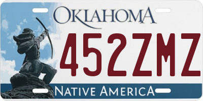 OK license plate 452ZMZ