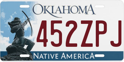 OK license plate 452ZPJ