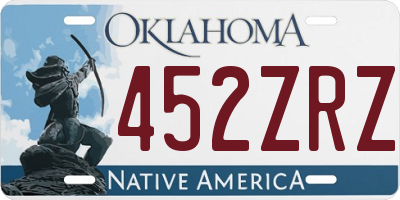 OK license plate 452ZRZ