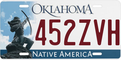 OK license plate 452ZVH