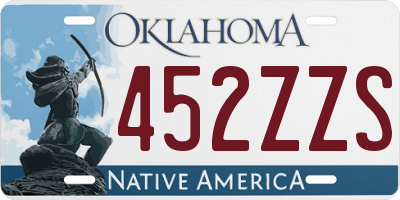 OK license plate 452ZZS