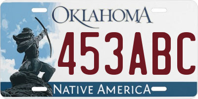 OK license plate 453ABC