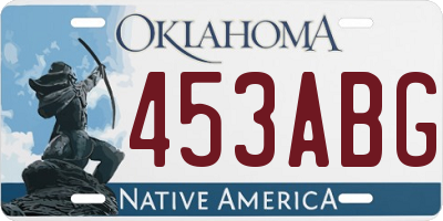 OK license plate 453ABG