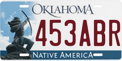 OK license plate 453ABR