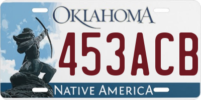 OK license plate 453ACB
