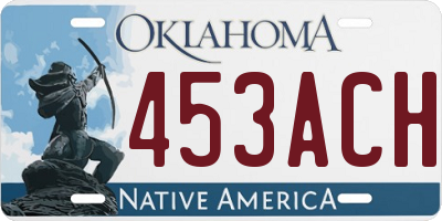 OK license plate 453ACH
