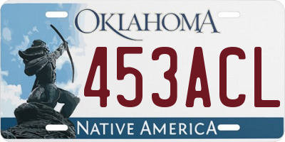 OK license plate 453ACL