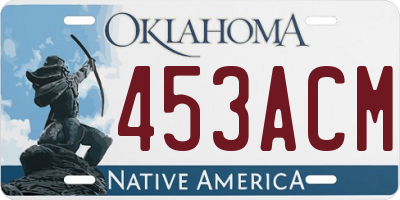 OK license plate 453ACM