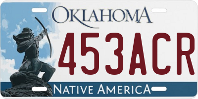 OK license plate 453ACR