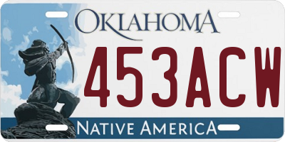 OK license plate 453ACW