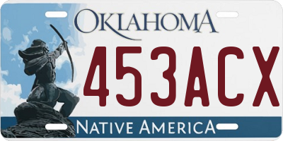 OK license plate 453ACX