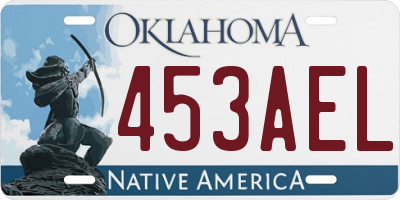 OK license plate 453AEL