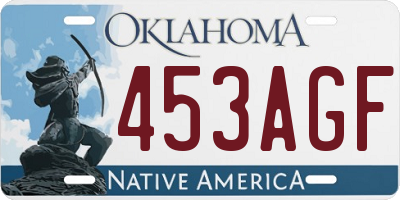 OK license plate 453AGF