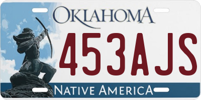 OK license plate 453AJS