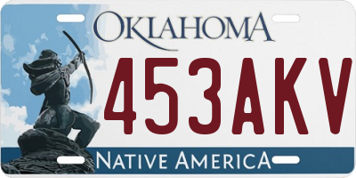 OK license plate 453AKV