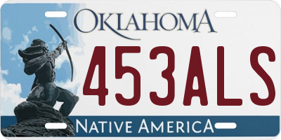 OK license plate 453ALS