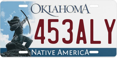 OK license plate 453ALY