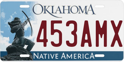 OK license plate 453AMX