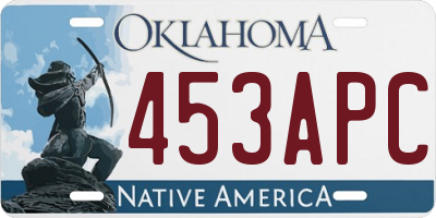 OK license plate 453APC