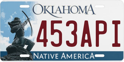 OK license plate 453API