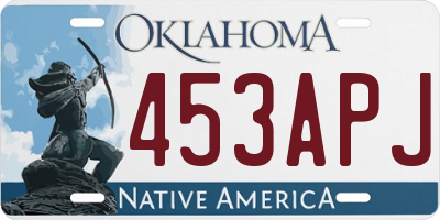 OK license plate 453APJ