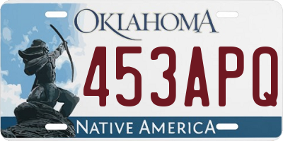 OK license plate 453APQ