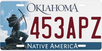 OK license plate 453APZ