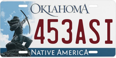 OK license plate 453ASI
